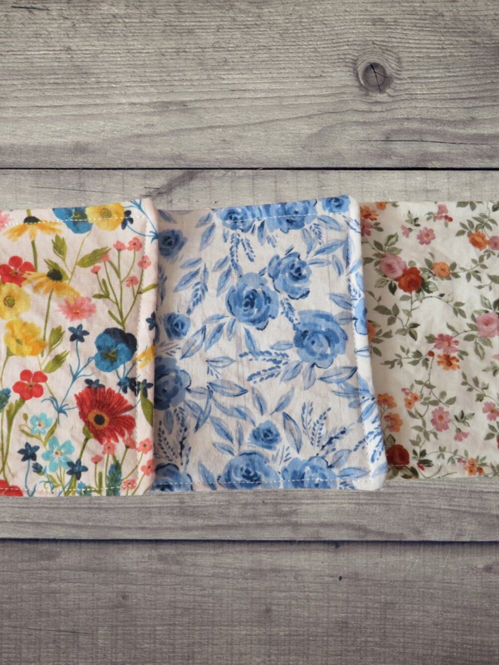 Jar Gripper, Handmade Jar Opener, Set of 3 Floral Fabric Lid Opener